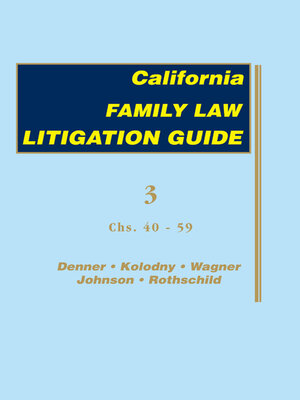 cover image of California Family Law Litigation Guide